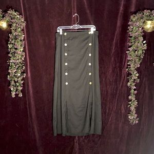Asos Black Button Skirt